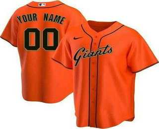 Mens San Francisco Giants Customized Orange Cool Base Jersey